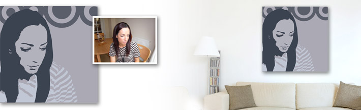 Our Retro Pop Art Style - Example Interior shot with Pop Art Canvas on wall